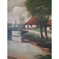 Antiek olieverf schilderij