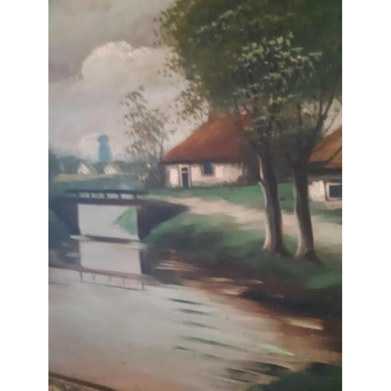 Antiek olieverf schilderij