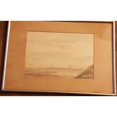 Orig. tekening Jan Derksen Staats uitzicht Nes Ameland 1926