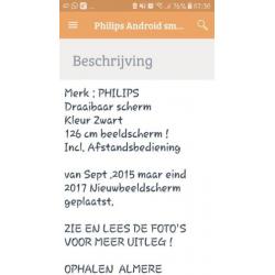 PHILIPS 4K LED TV ANDROID zie foto en uitleg foto's