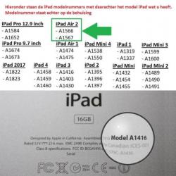 Apple iPad Air 2 - PU Lederen Book Case Snap On Lychee met