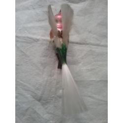 Oude kerstbal vogel kerstversiering antiek
