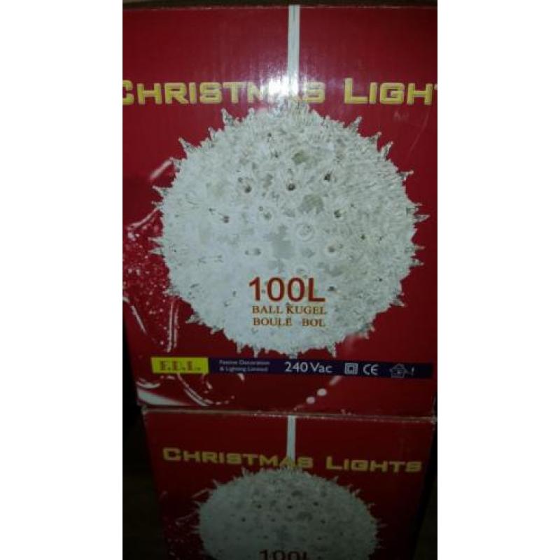 Kerst bol lamp 2x