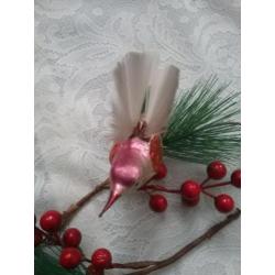 Oude kerstbal vogel kerstversiering antiek