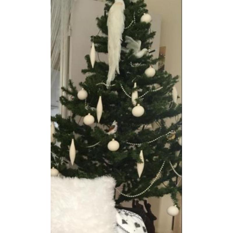 Kerstboom 2m hoog met standaard zie foto decoratie