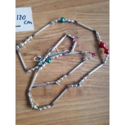 2 oude kerstbal kralen snoer glas gablonzer kerstversiering