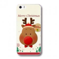 Raamsticker etalage wit kerstkrans rendier merry christmas