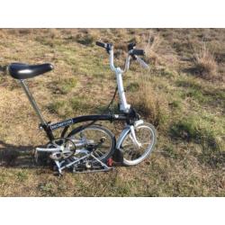 Aangeboden Brompton vouwfiets Black/White