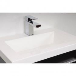 Saniclass XXS 80 badmeubel kunstmarmer 1 kraangat wit