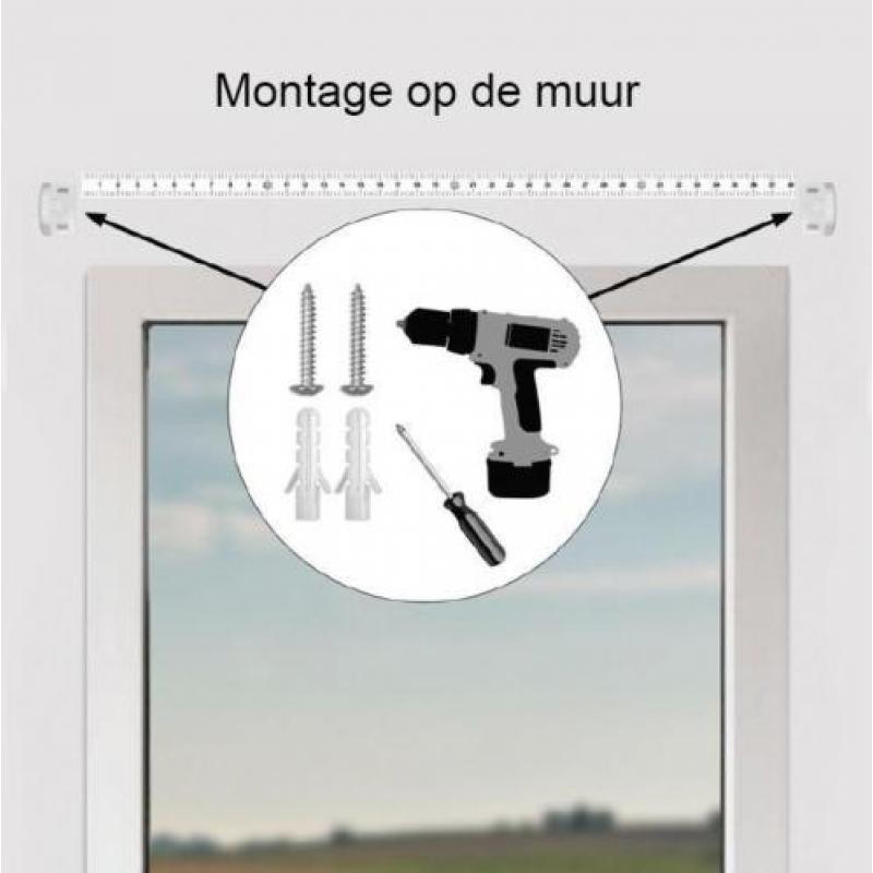 Plisségordijn voor deuren - 90 x 210 cm - Wit