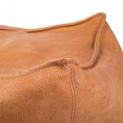 Leren poef Surprise cognac leer, diverse kleuren, handgemaak