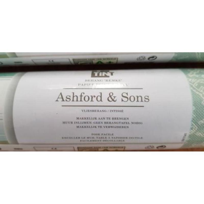 Vliesbehang, 4 rollen van Ashford & Sons