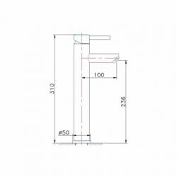 Hoge Wastafelmengkraan Beste Design White Motion XXL Mat Wit