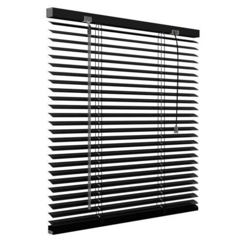 Decosol Horizontale jaloezie aluminium 25mm zwart