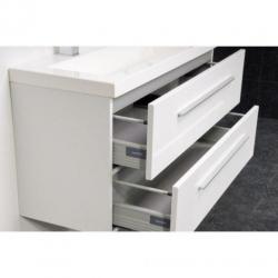 Saniclass XXS 80 badmeubel kunstmarmer 1 kraangat wit