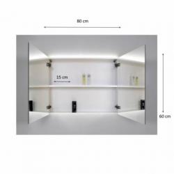 Spiegelkast Sanicare Qlassics Ambiance 80 cm 2 Deuren Zij...