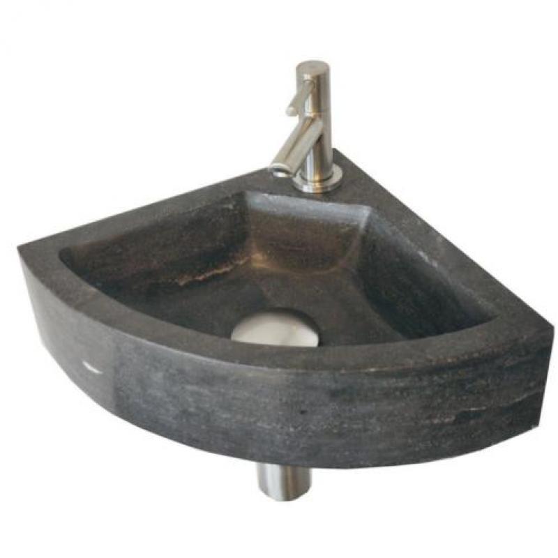 BWS Hardstenen Hoekfontein 30x30x10 cm (Wastafels)