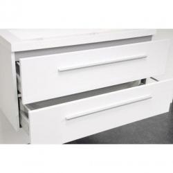 Saniclass XXS 80 badmeubel kunstmarmer 1 kraangat wit