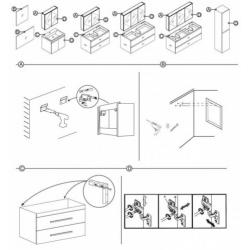 Badmeubelset Differnz The Collection 80x43x61 cm Grijs/Zw...
