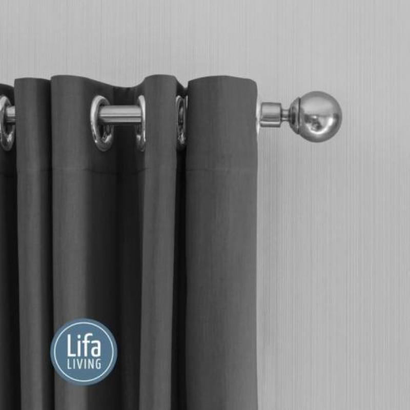 Lifa Living Gordijnen Zilver Grijs Haken - 150 x 250 cm