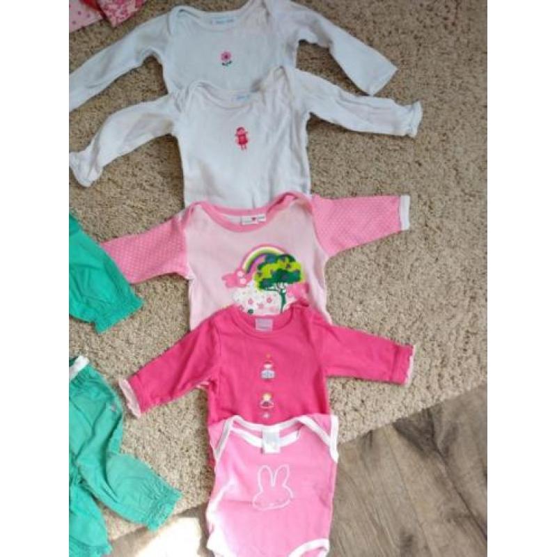 Rompers lange mouw roze maat 50/56 meisje