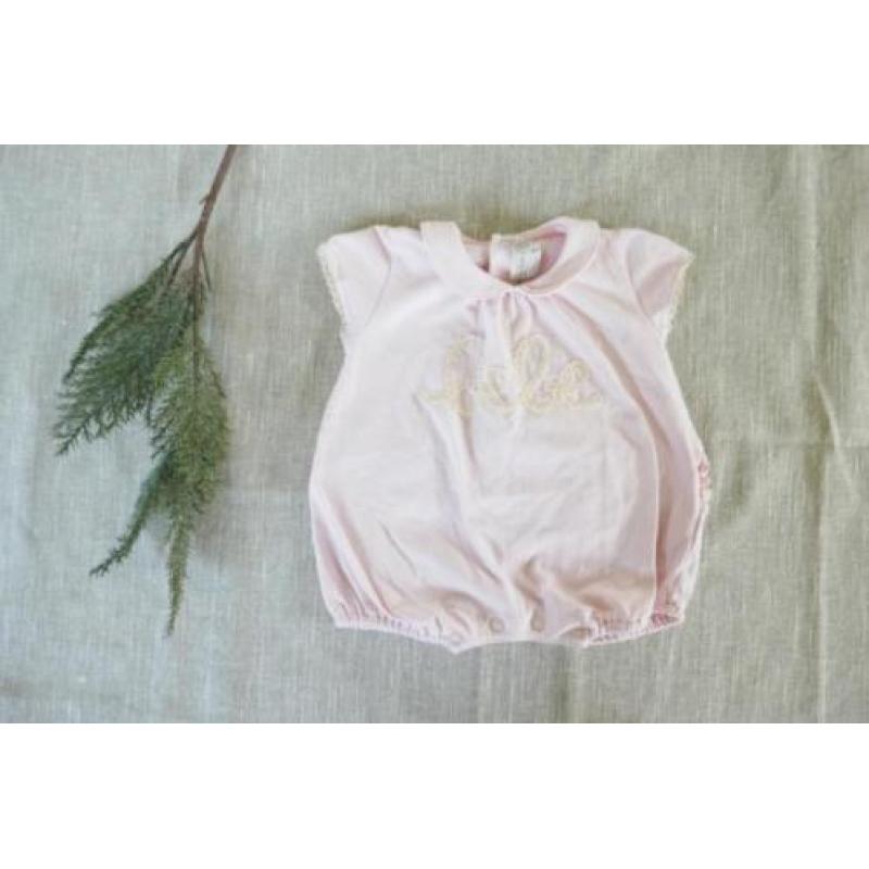 LES BEBES DE FLORIANE | Roze Pakje met Ruches | Maat 50/ 56
