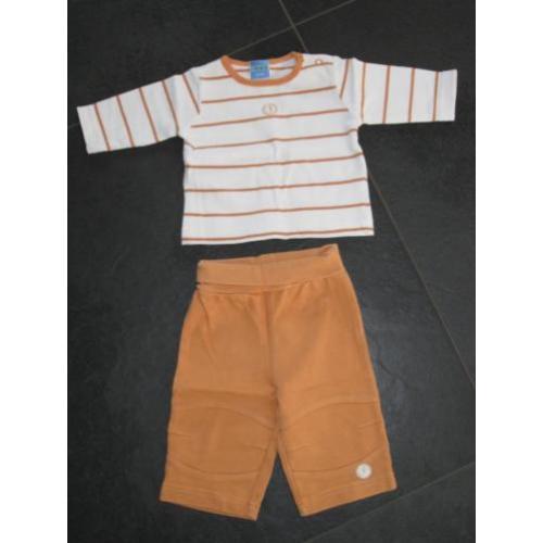 Schattig baby setje oranje (truitje & broekje), maatje 50 56