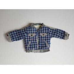 Stoere geruite gevoerde winterjas LIEF! blauw Maat 50/56