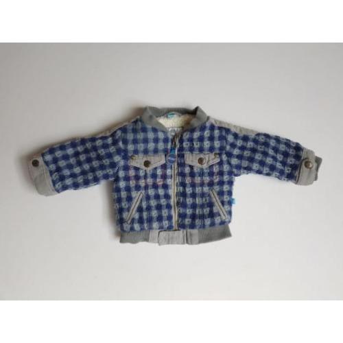 Stoere geruite gevoerde winterjas LIEF! blauw Maat 50/56