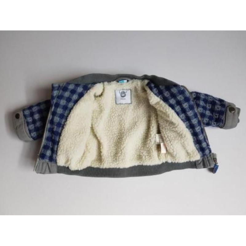 Stoere geruite gevoerde winterjas LIEF! blauw Maat 50/56