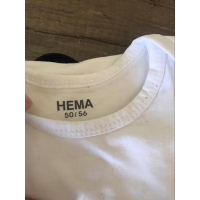 4 mooie stretch Hema rompers maat 50 - 56 lange mouw