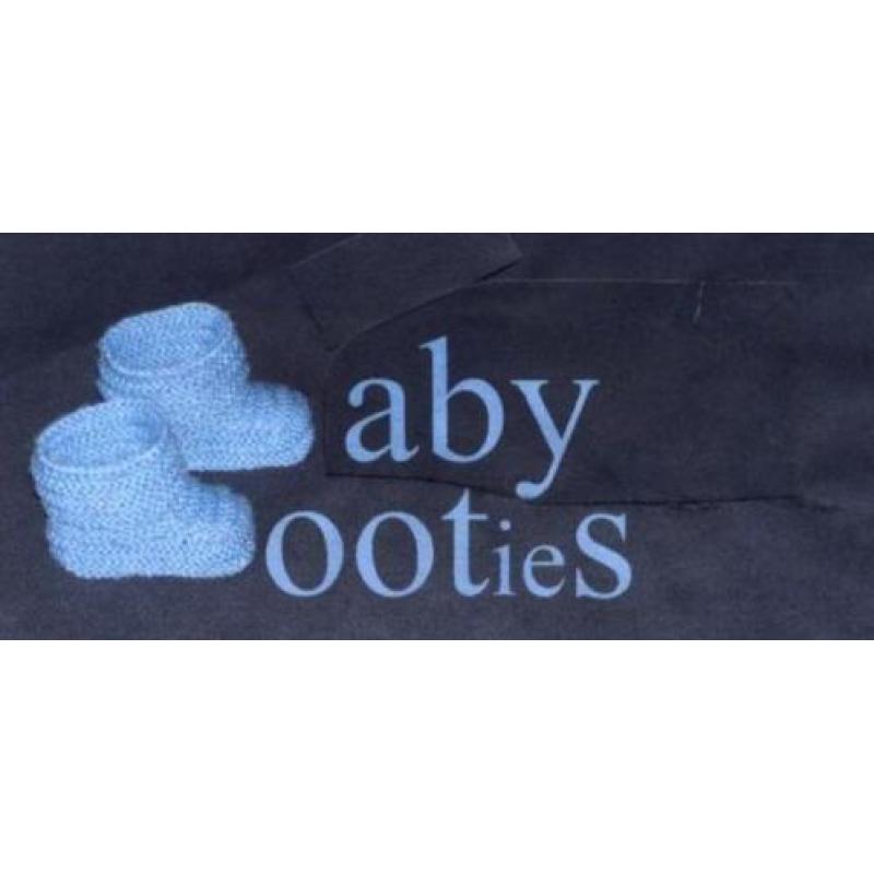 Baby Booties donkerroze, 0-3 m., babyslofjes handgebreid