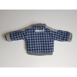 Stoere geruite gevoerde winterjas LIEF! blauw Maat 50/56