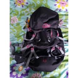 Lowe Alpine Diran 55 : 65 zwart/roze
